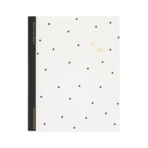 black dot 25/26 academic planner cover