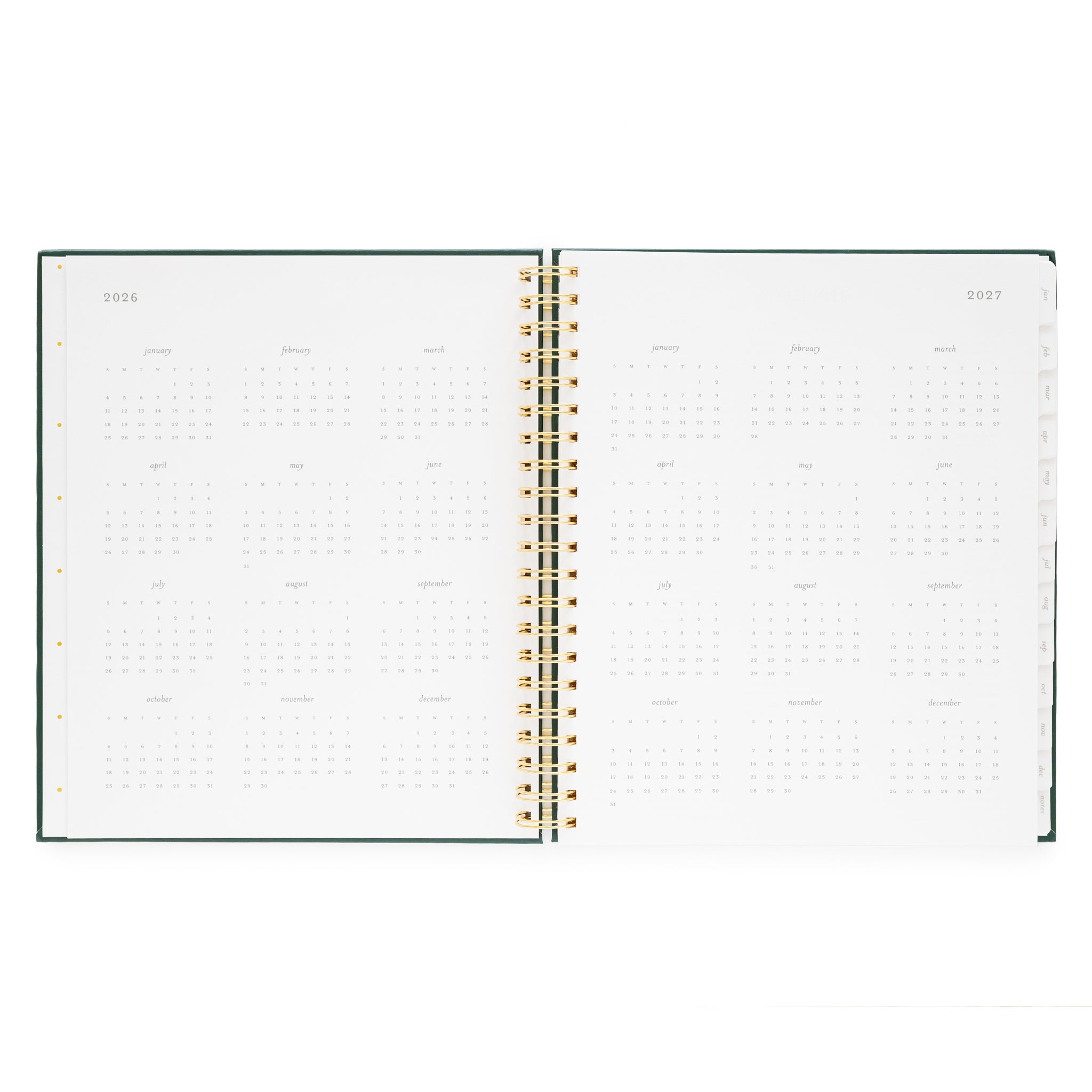 2026 Large Weekly Spiral Planner, Blush Sugar Paper