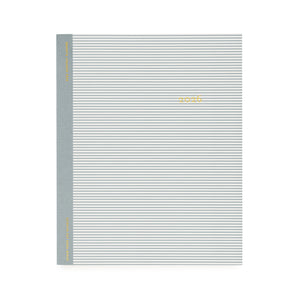 Blue stripe planner with gold foil 2026 on cover