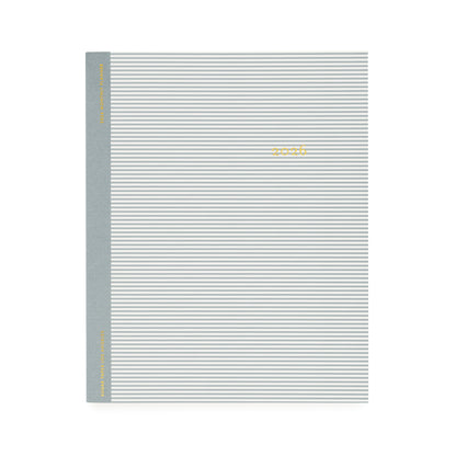 Blue stripe planner with gold foil 2026 on cover