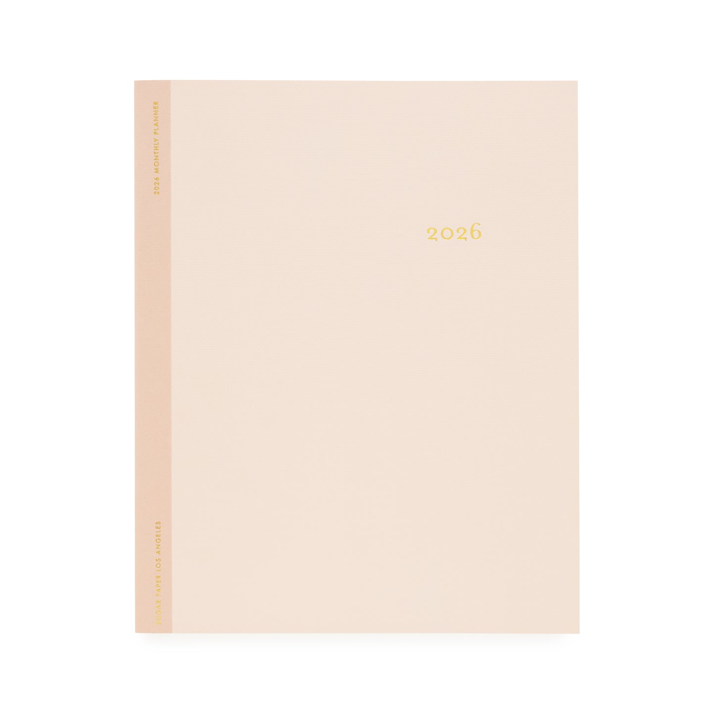 Two two blush pink planner with 2026 in gold foil on the cover