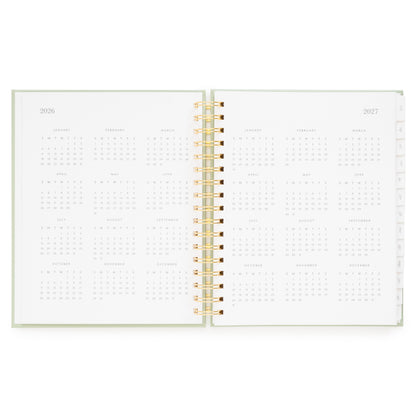 Open monthly planner pages for 2026 and 2027 months of the year