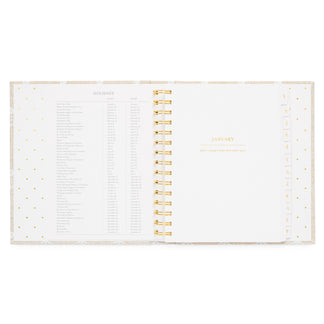 2027 Flax Floral Concealed Agenda | Sugar Paper