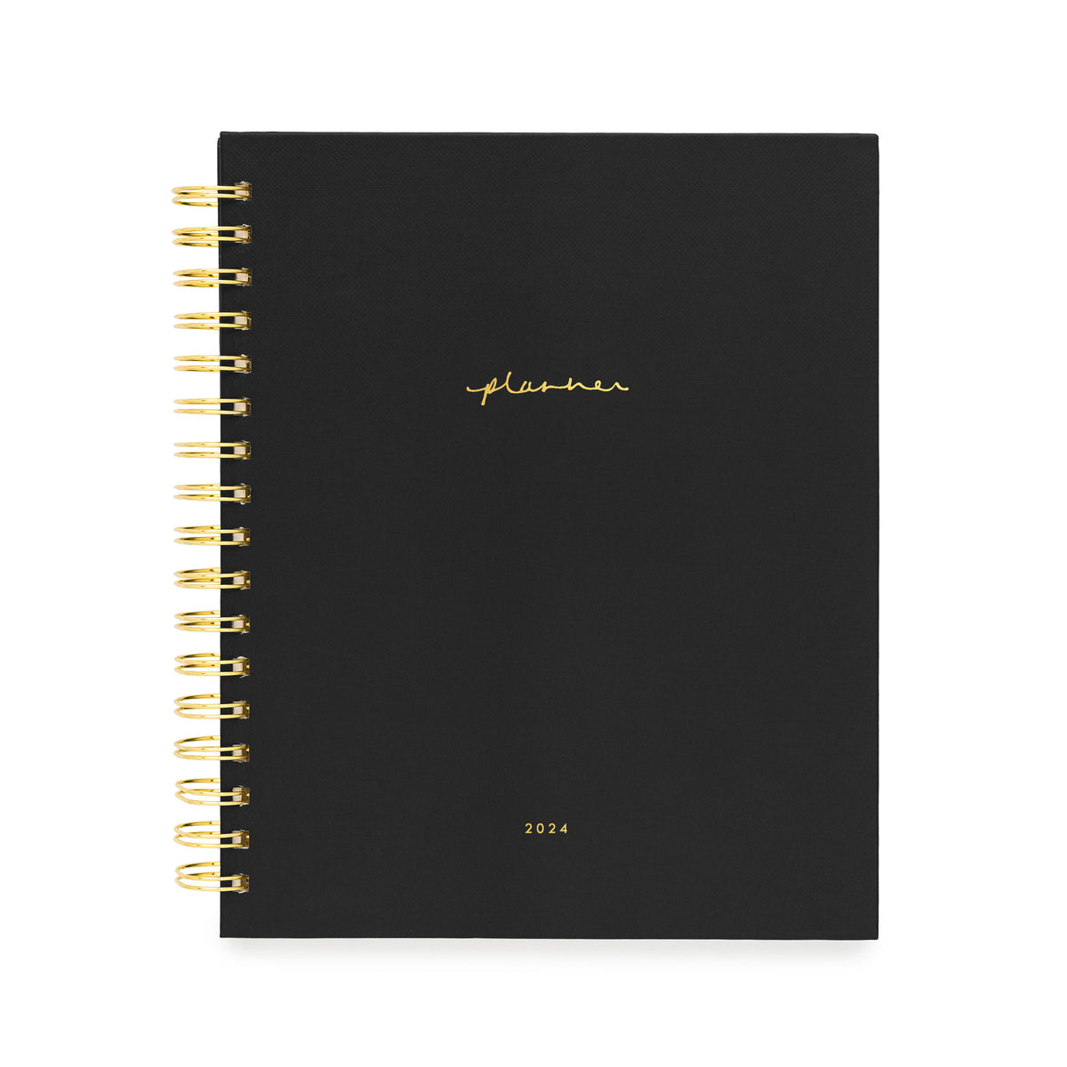 2024 Signature Spiral Planner, Black Sugar Paper