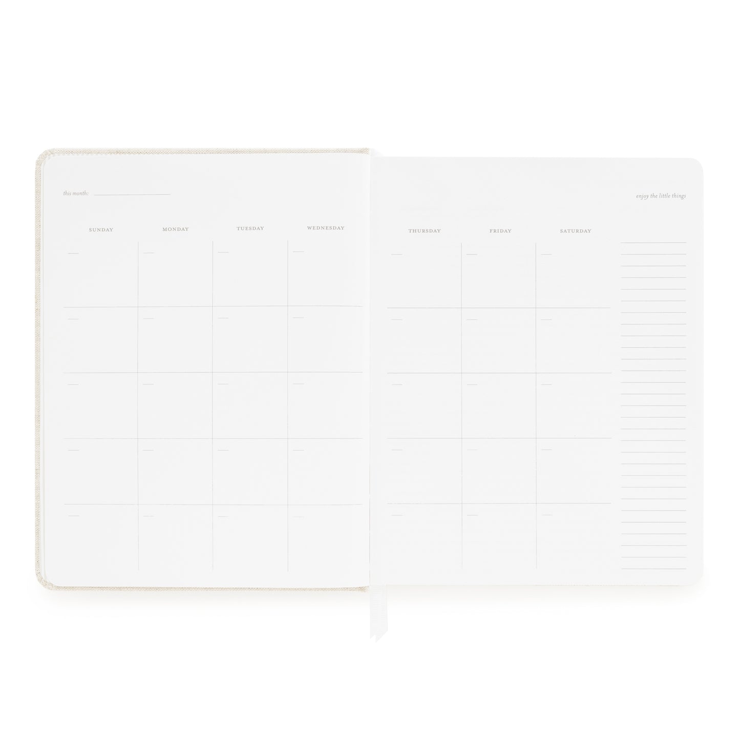 Pale Pink Undated Daily Planner
