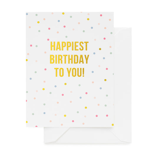 Colorful dot happiest birthday to you card