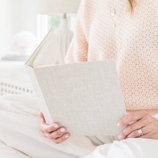 Baby Book in hands