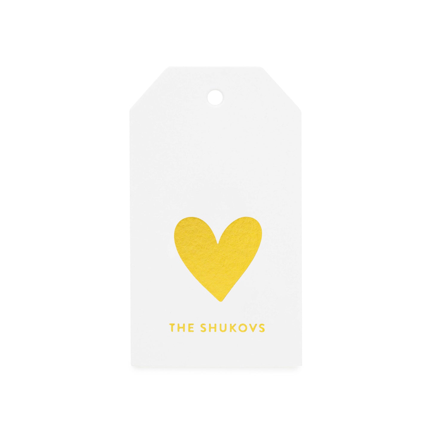 Gold Heart Custom Gift Tag