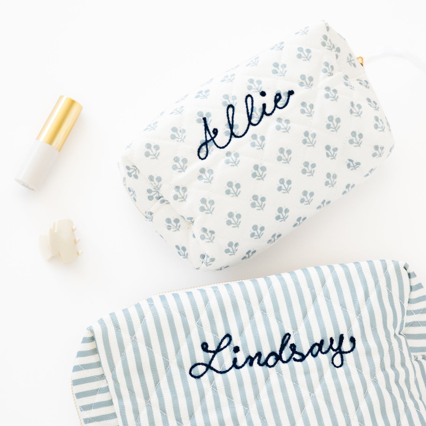 Rose Polka Dot Small Cosmetic Pouch