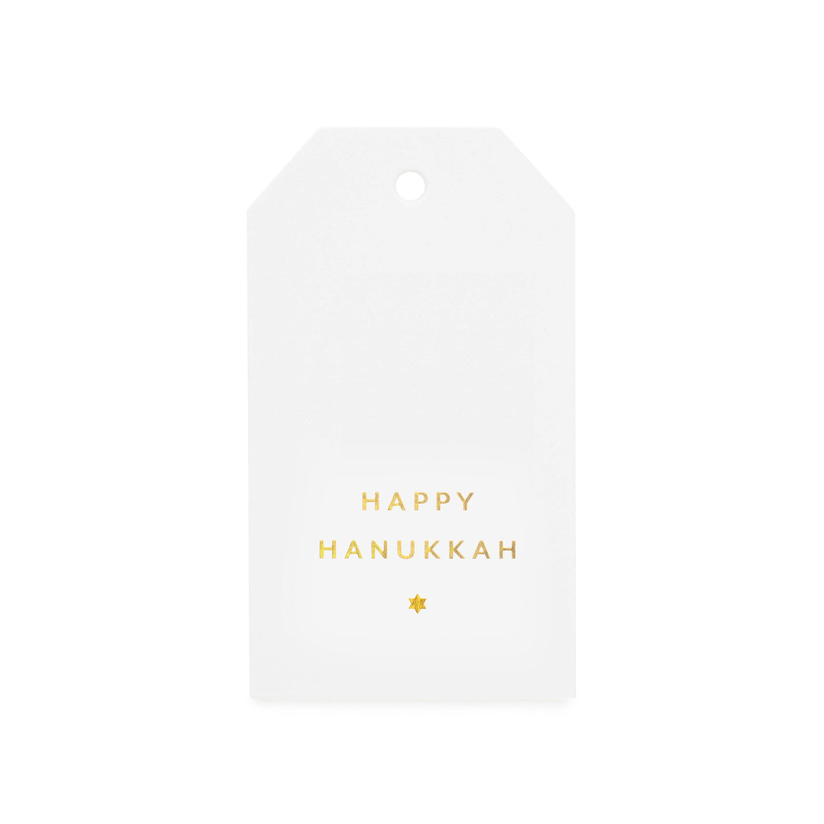 Happy Hanukkah in Gold Foil Gift Tag