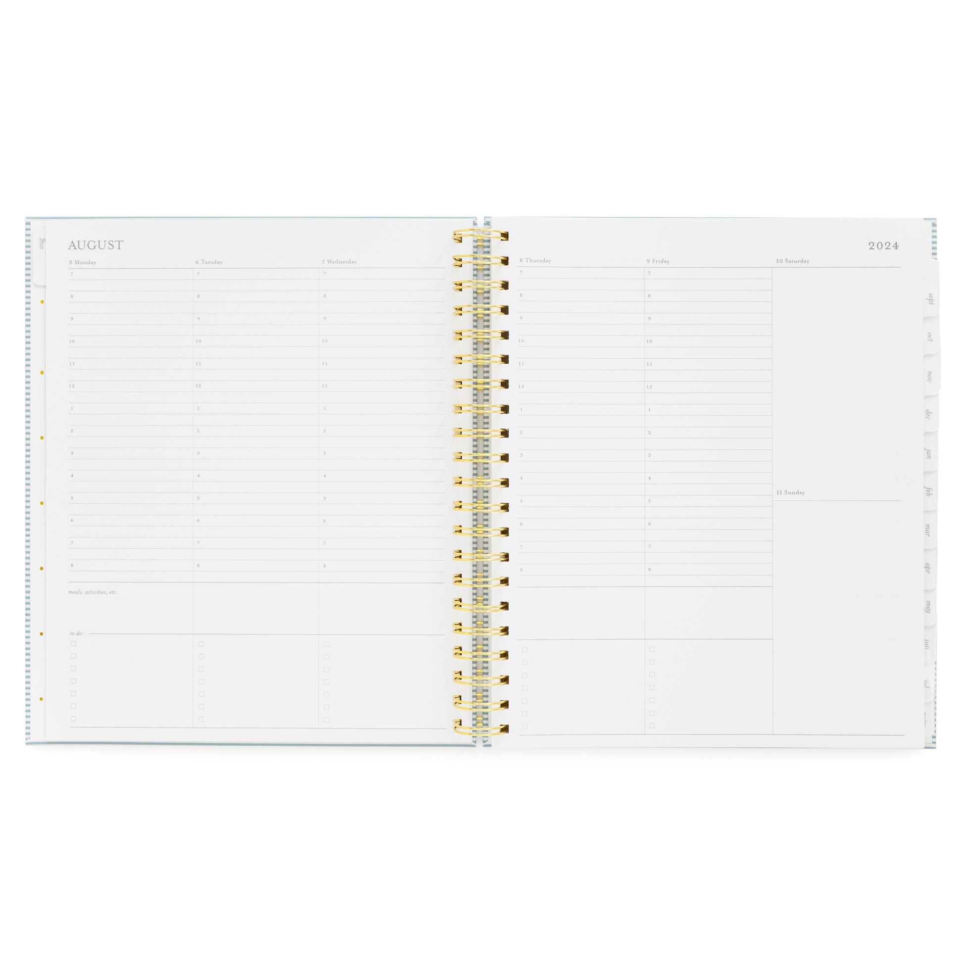 Weekly/Daily Timed Page Weekly Large Academic Planner