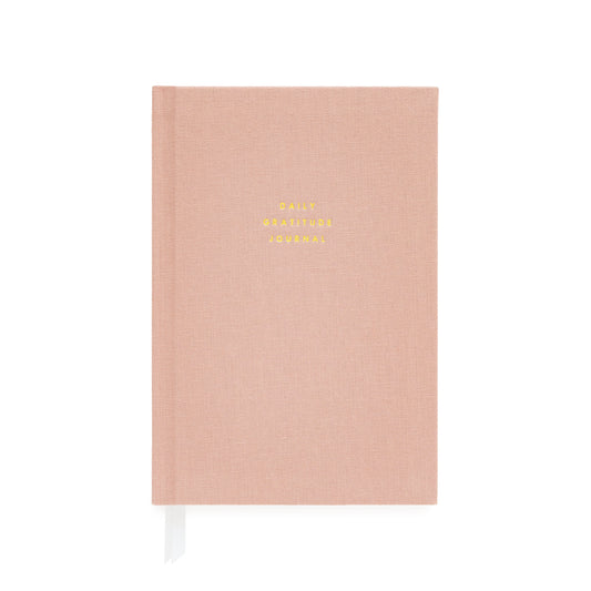 rose linen gratitude journal cover