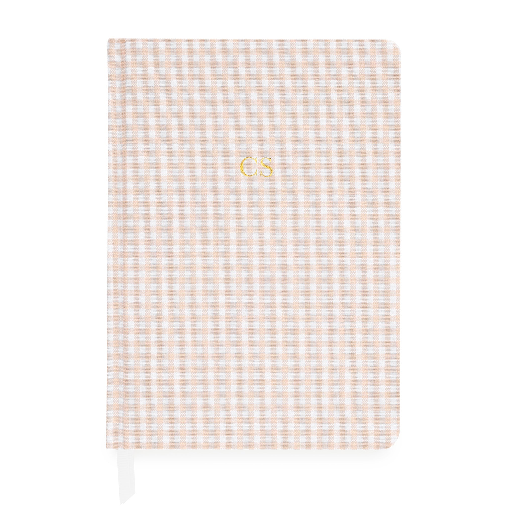 Pink Header Journal Hardcover Lined Journal Journal, Pink Gingham – Sugar Paper