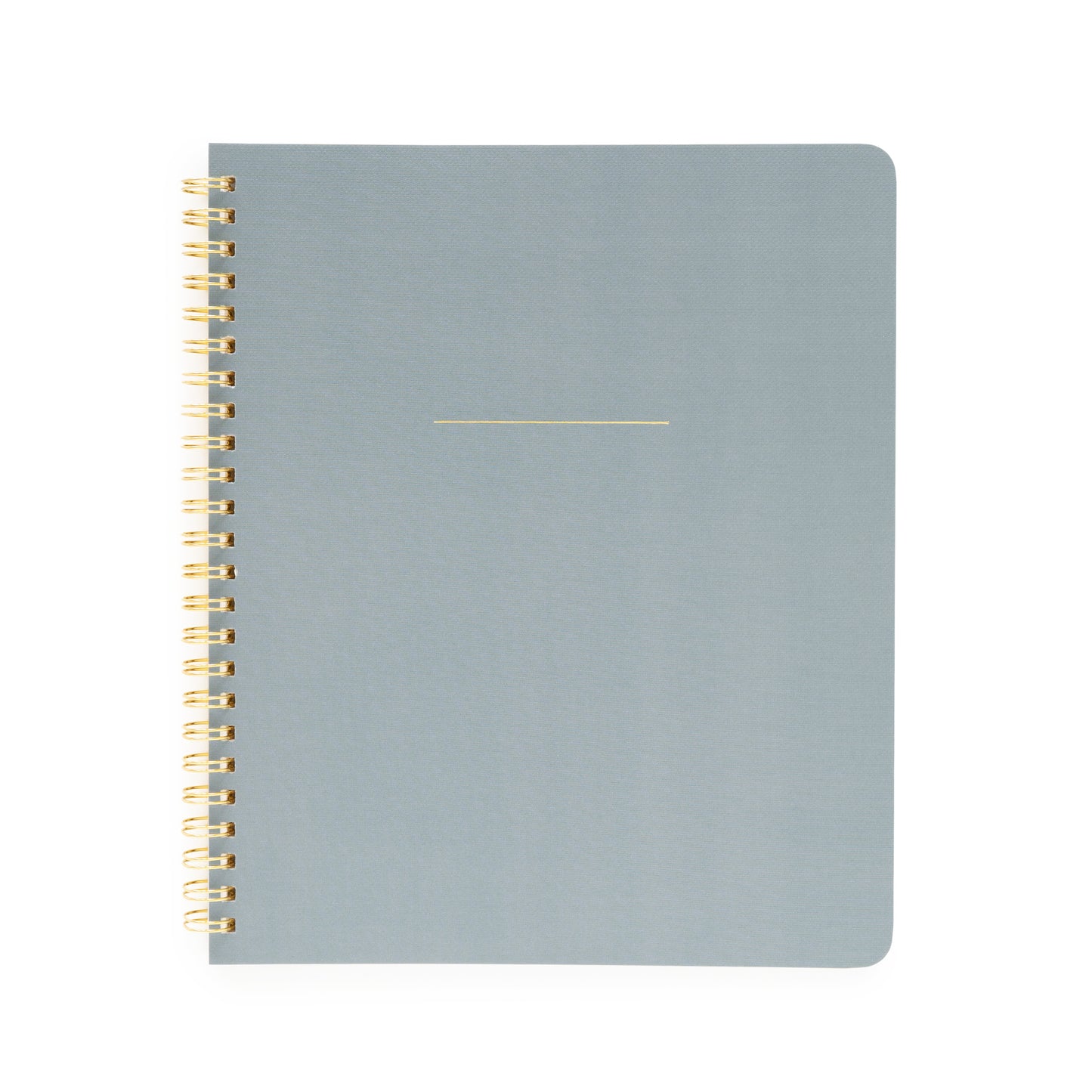 Dusty blue spiral notebook with gold foil