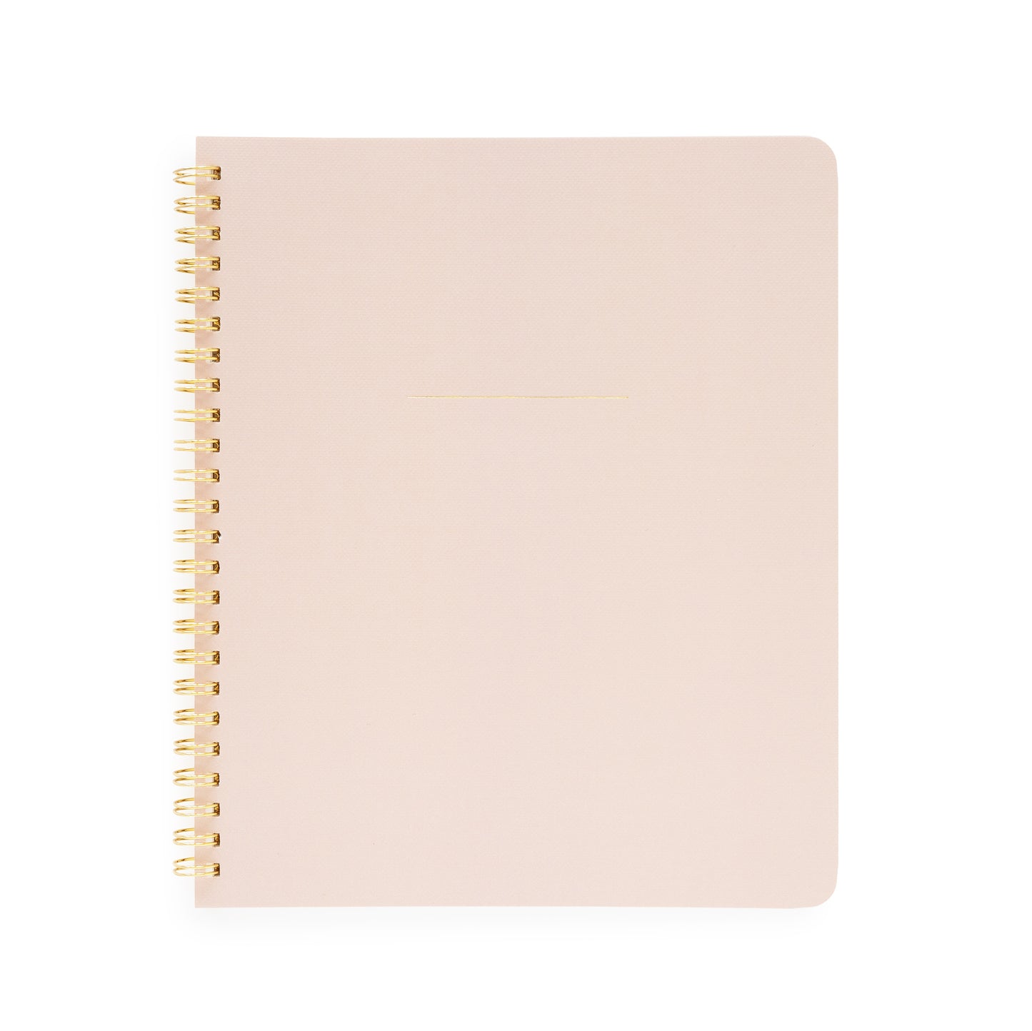 Blush spiral notebook with gold spiral
