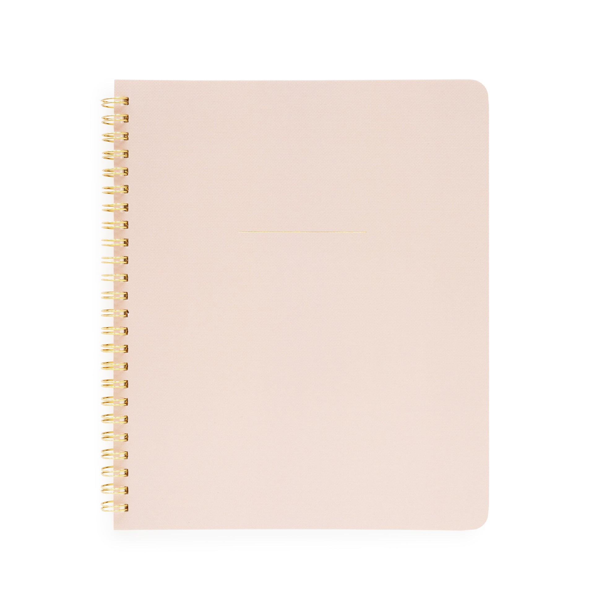 Blush spiral notebook with gold spiral