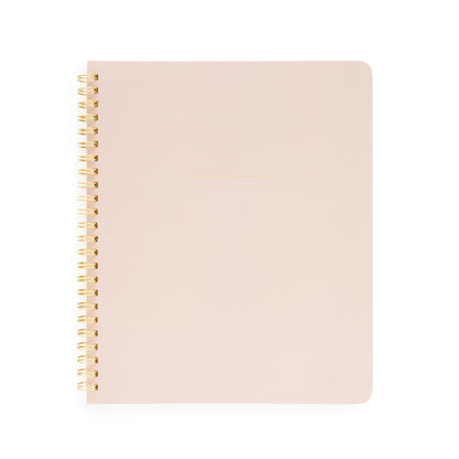 Blush spiral notebook with gold spiral