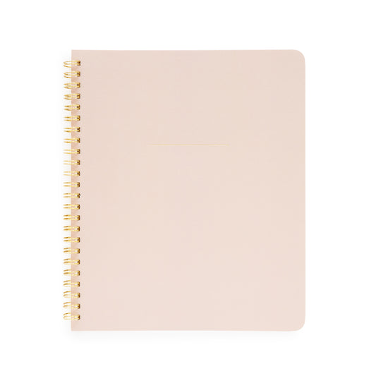 Blush spiral notebook with gold spiral