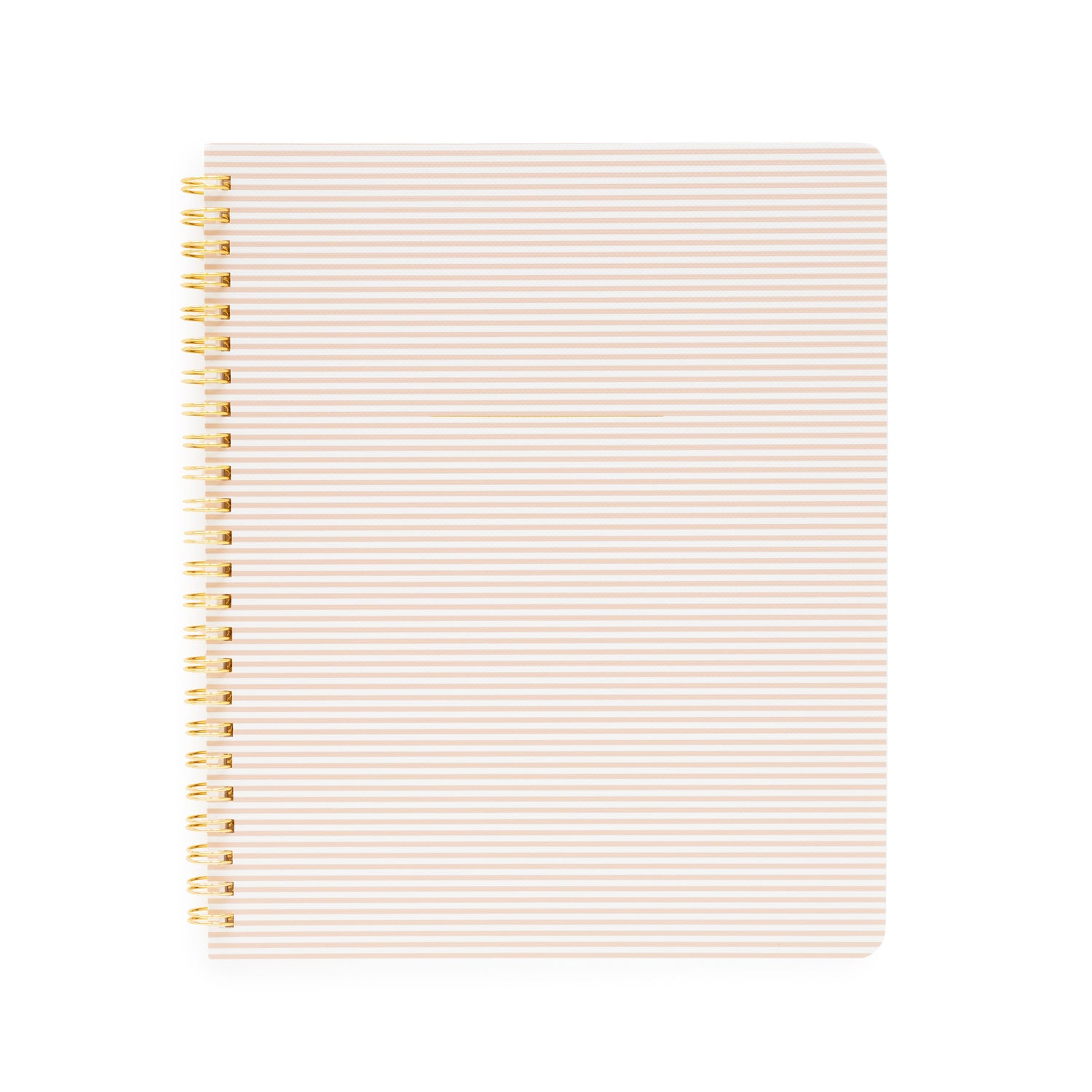 Blush rose stripe spiral notebook with gold coil}