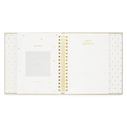 Blue Gingham Sugar Paper x Maisonette Baby Book