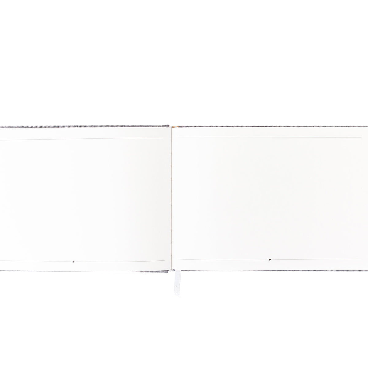 Interior blank pages of guest book