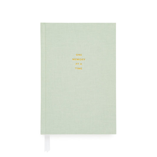Skylight one memory at a time journal foil stamped with one memory at a time in gold