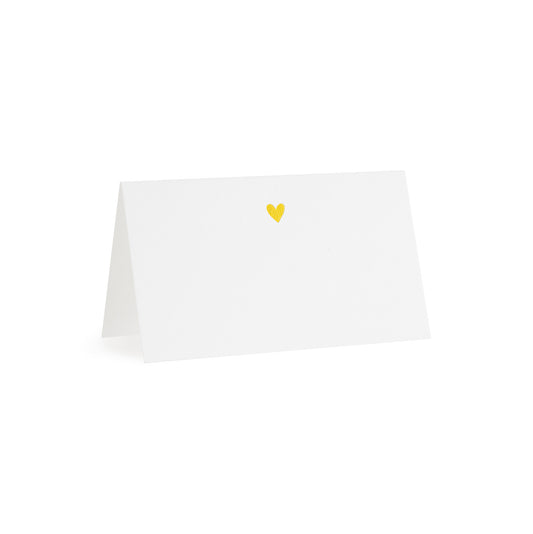Gold Heart Place Card