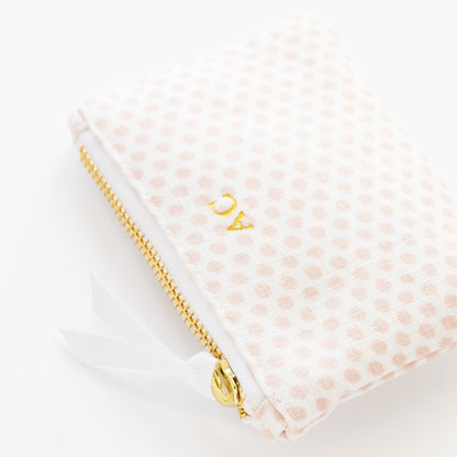 Pink Painted Dot Mini Pouch