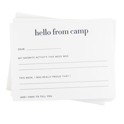 folded camp notes letter