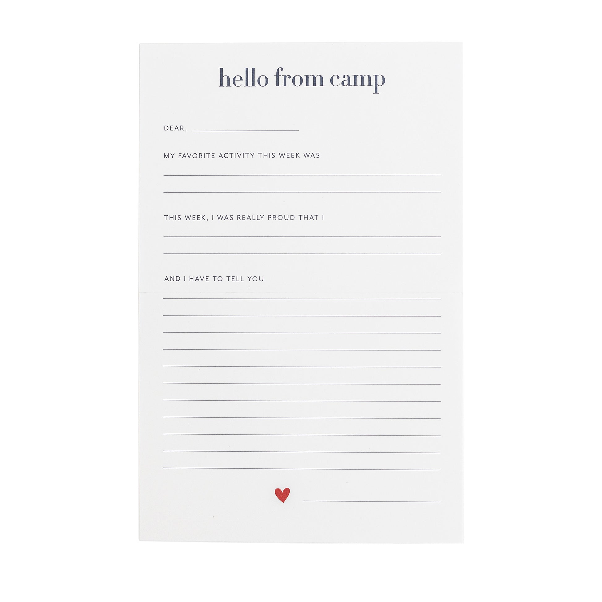 Camp Note Set Hello From Camp