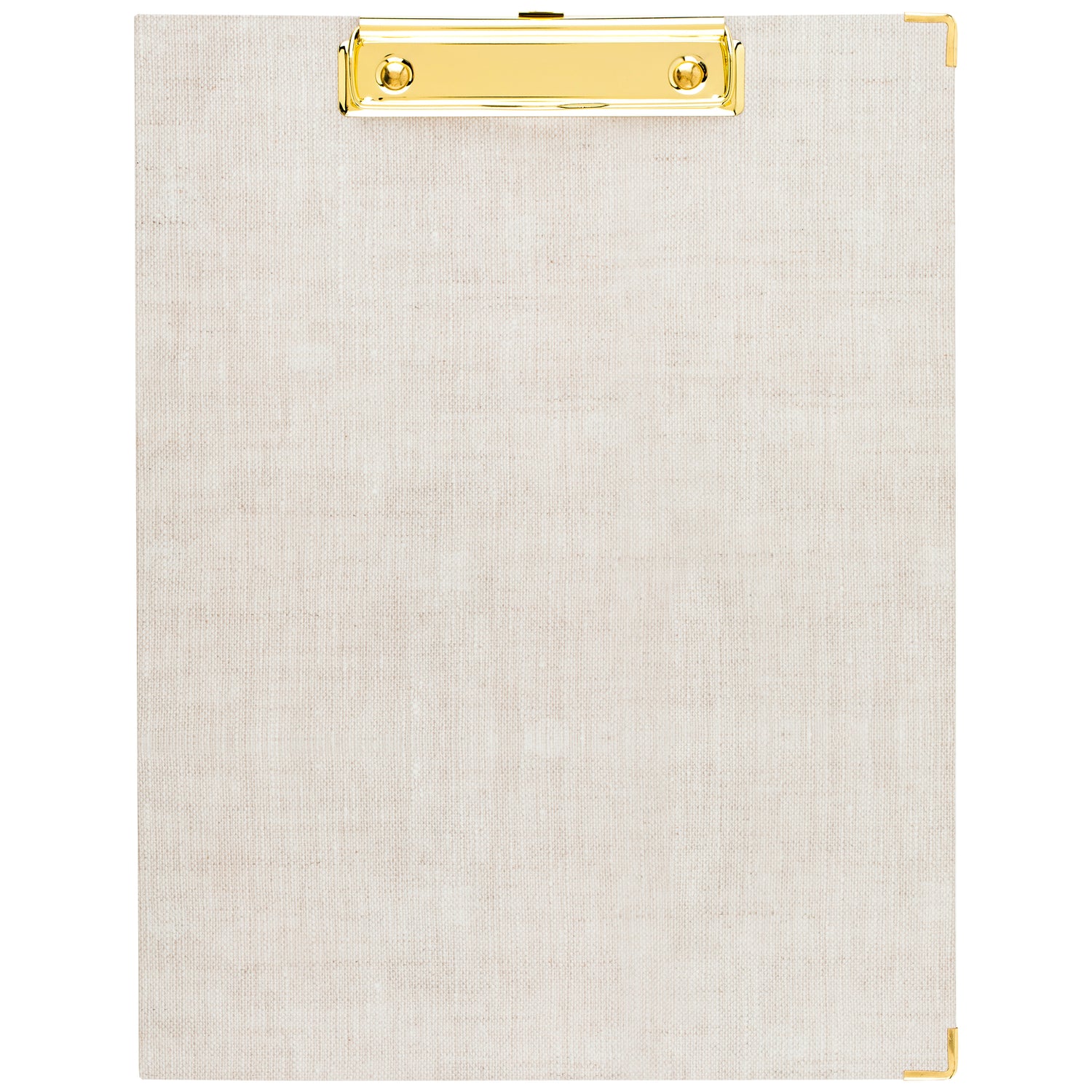 front of the flax clipfolio with gold clip}