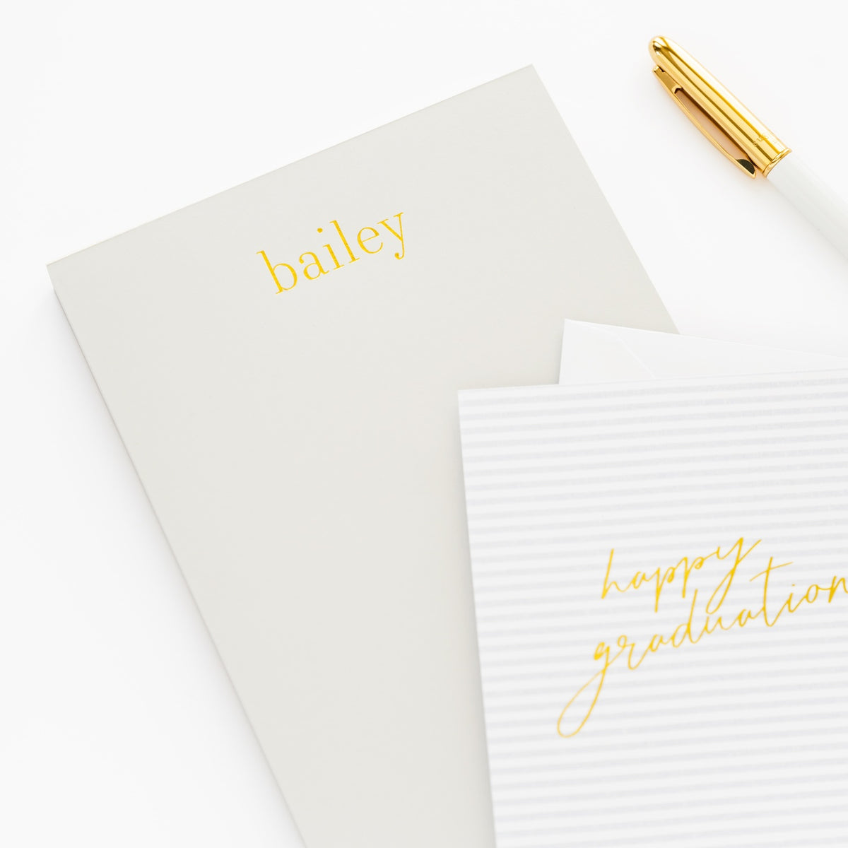 Graduation Note Pad Design Grey Custom Notepad | Sugar Paper