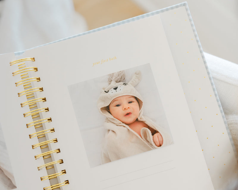 First Bath Page in Baby Book