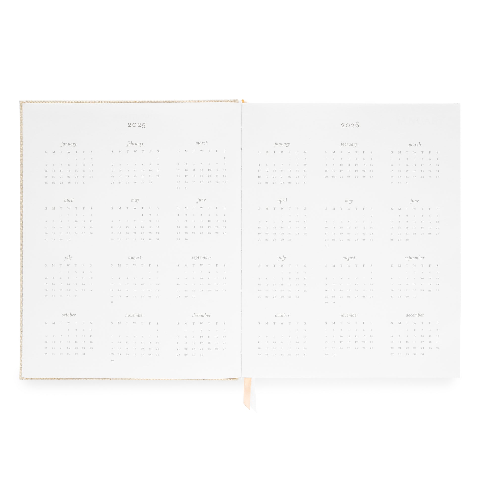 2025 + 2026 Calendar Overview of Desk Agenda