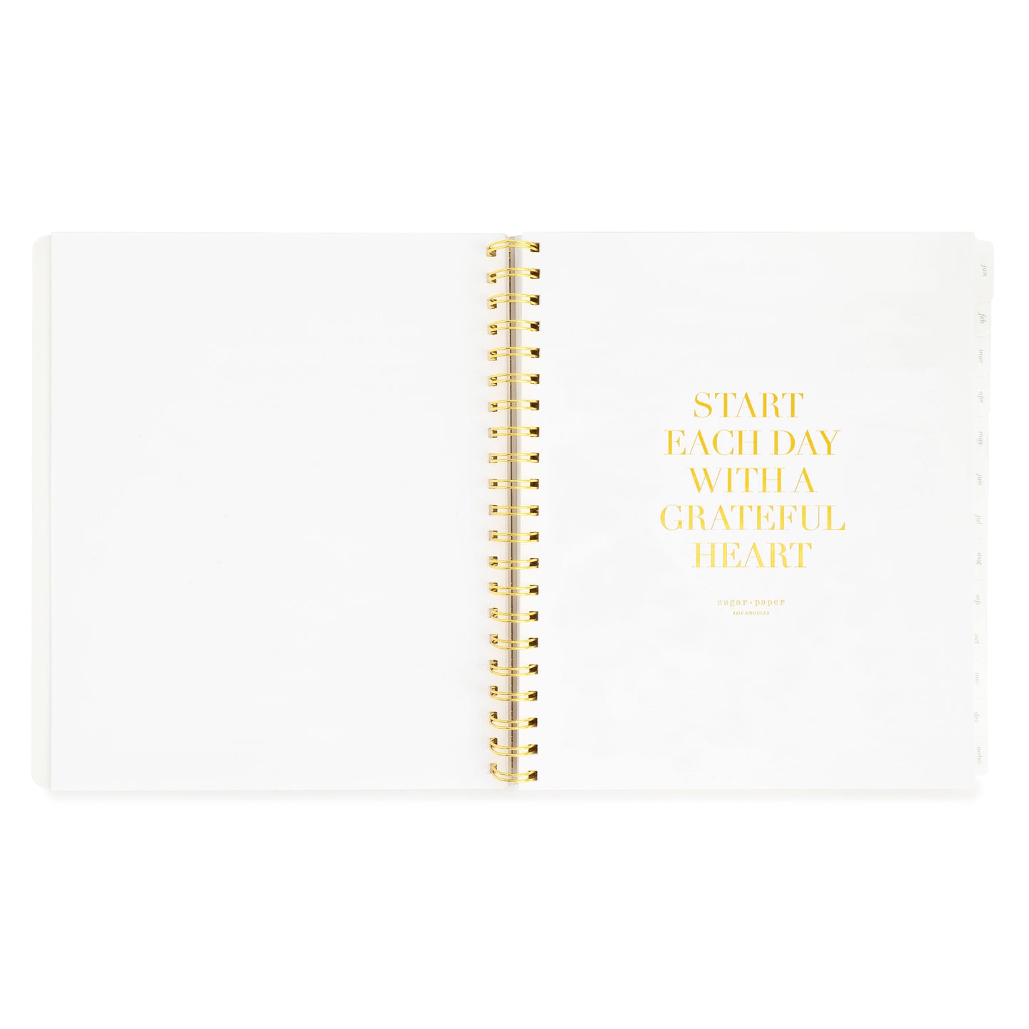 Start Each Day With a Grateful Heart Title Page of Lage Weekly Planner