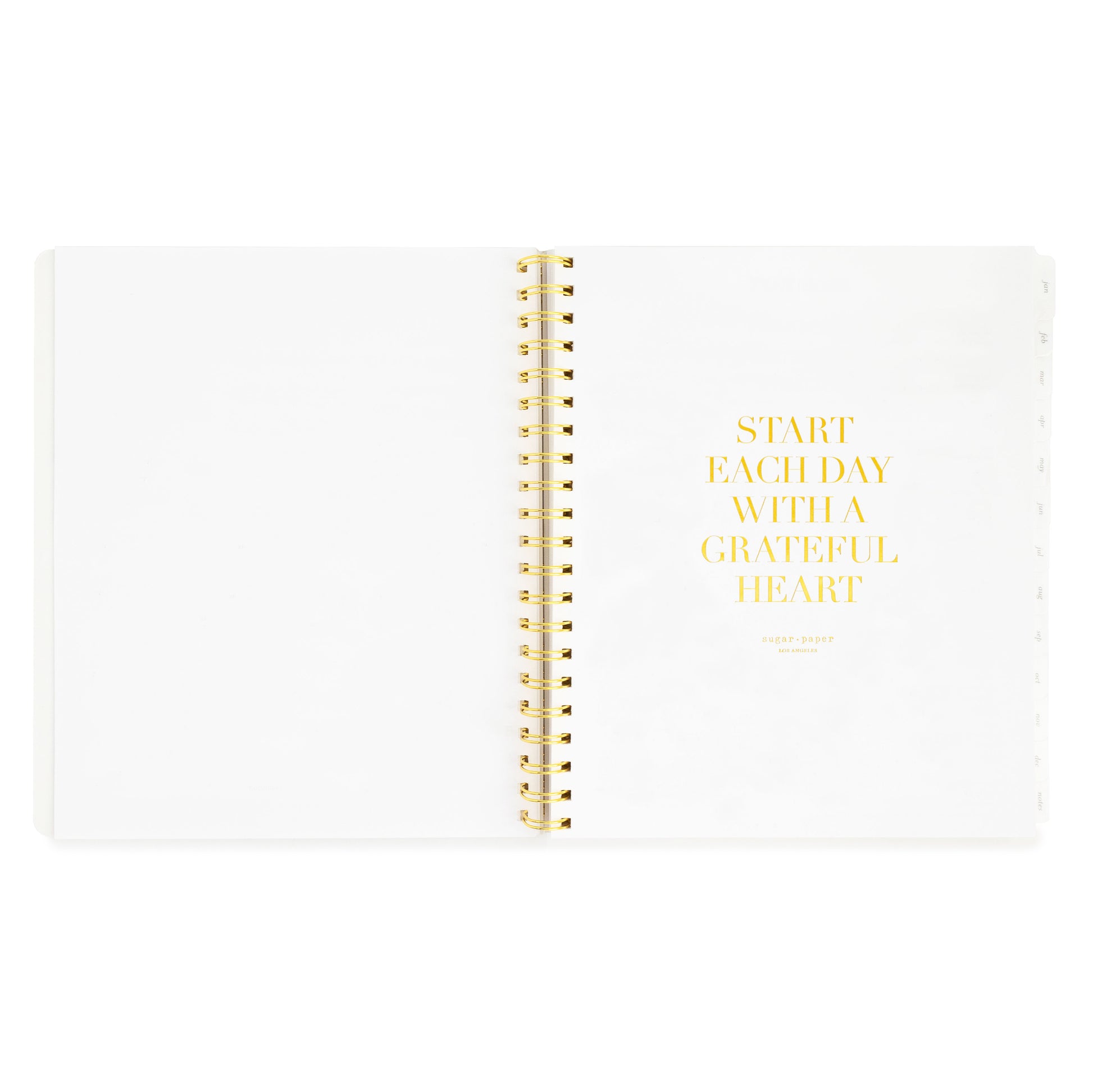 Start Each Day With a Grateful Heart Title Page of Lage Weekly Planner