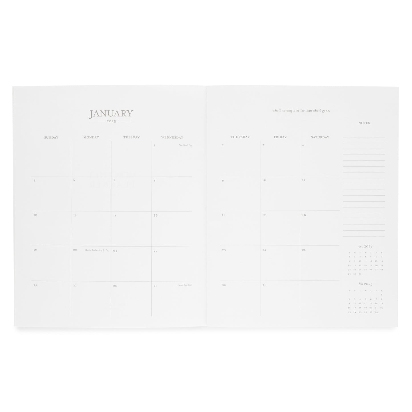 Monthly Layout of Monthly Planner