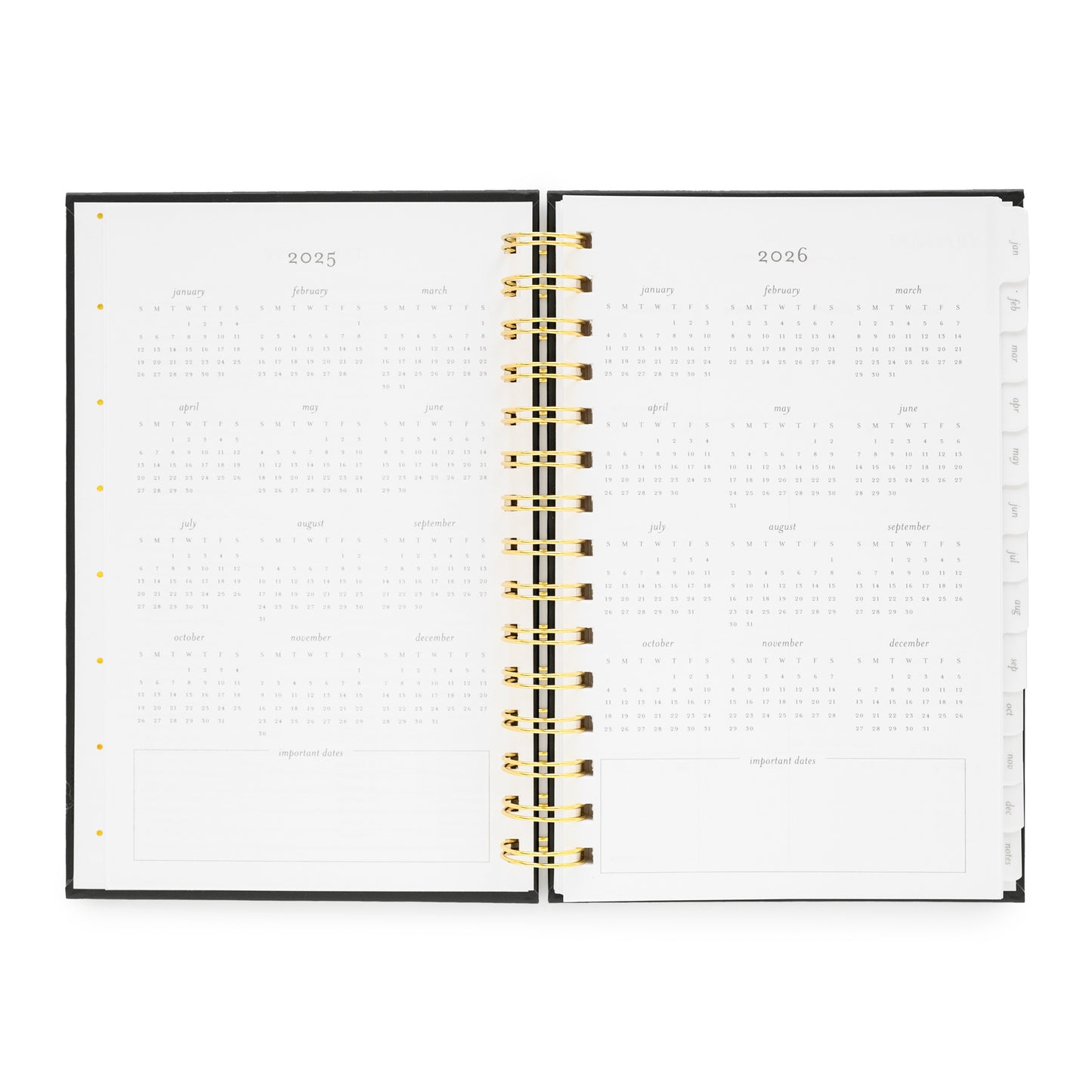 2025+2026 Year Overview of Small Planner
