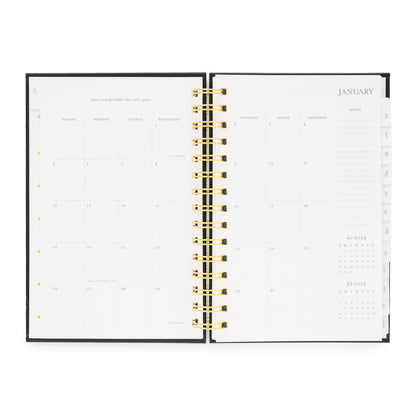 Monthly Grid of 2025 Small Spiral Planner