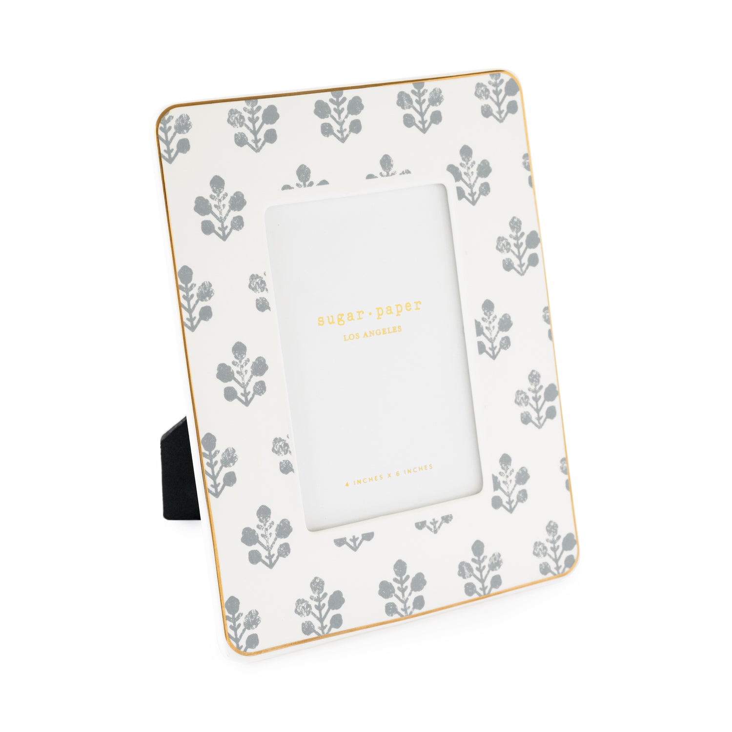 slate grey floral patterned ceramic frame to hold 4x6 photo}