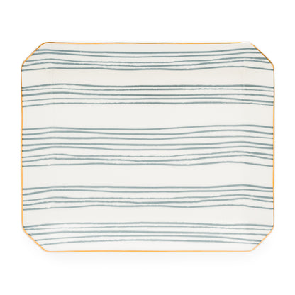 Dusty Blue Stripe Trinket Tray