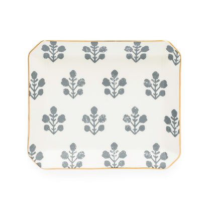 Slate Floral Trinket Tray