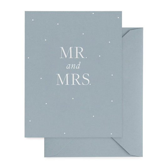slate wedding card with white foil, slate envelope