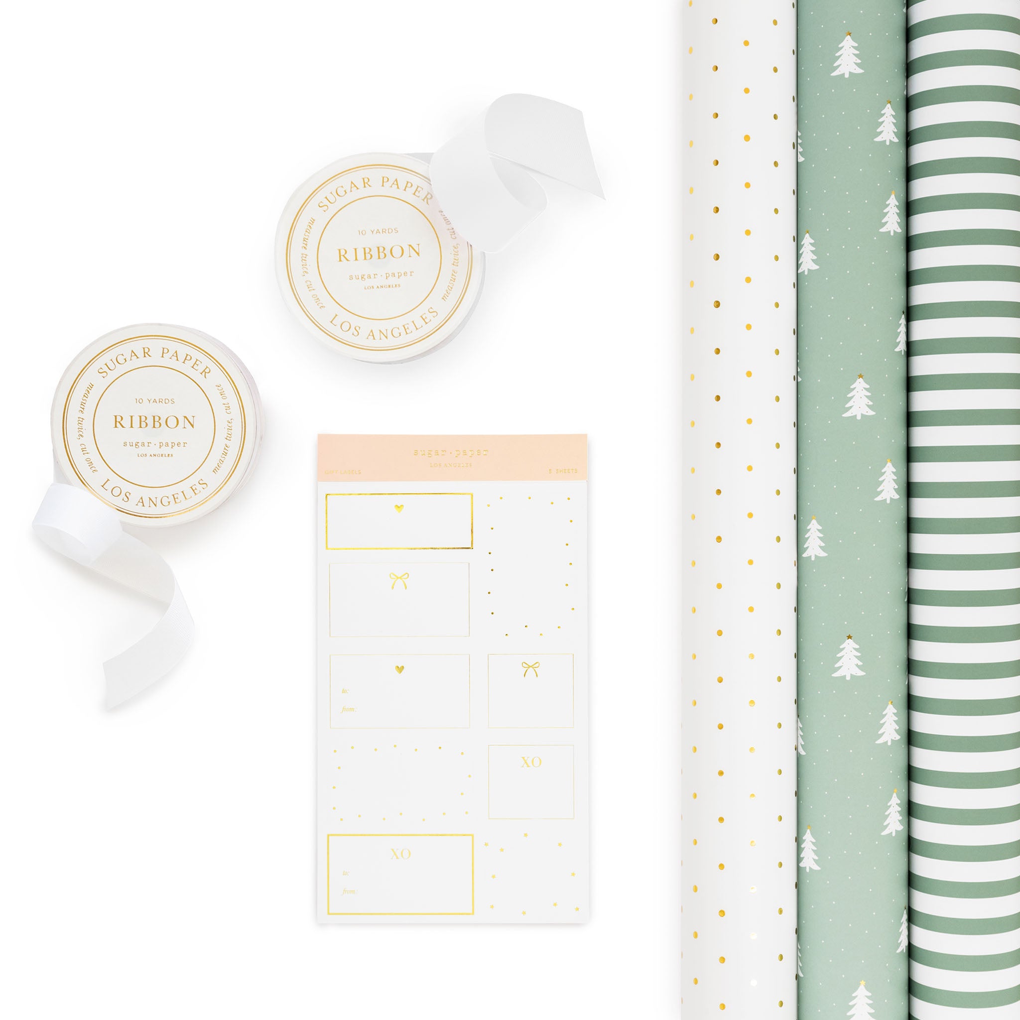 Holiday Gift Wrapping Paper Kit, Green Christmas Tree | Sugar Paper