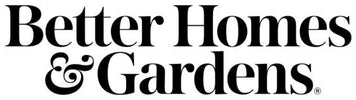 Logo of Better Homes & Gardens in black text on a white background