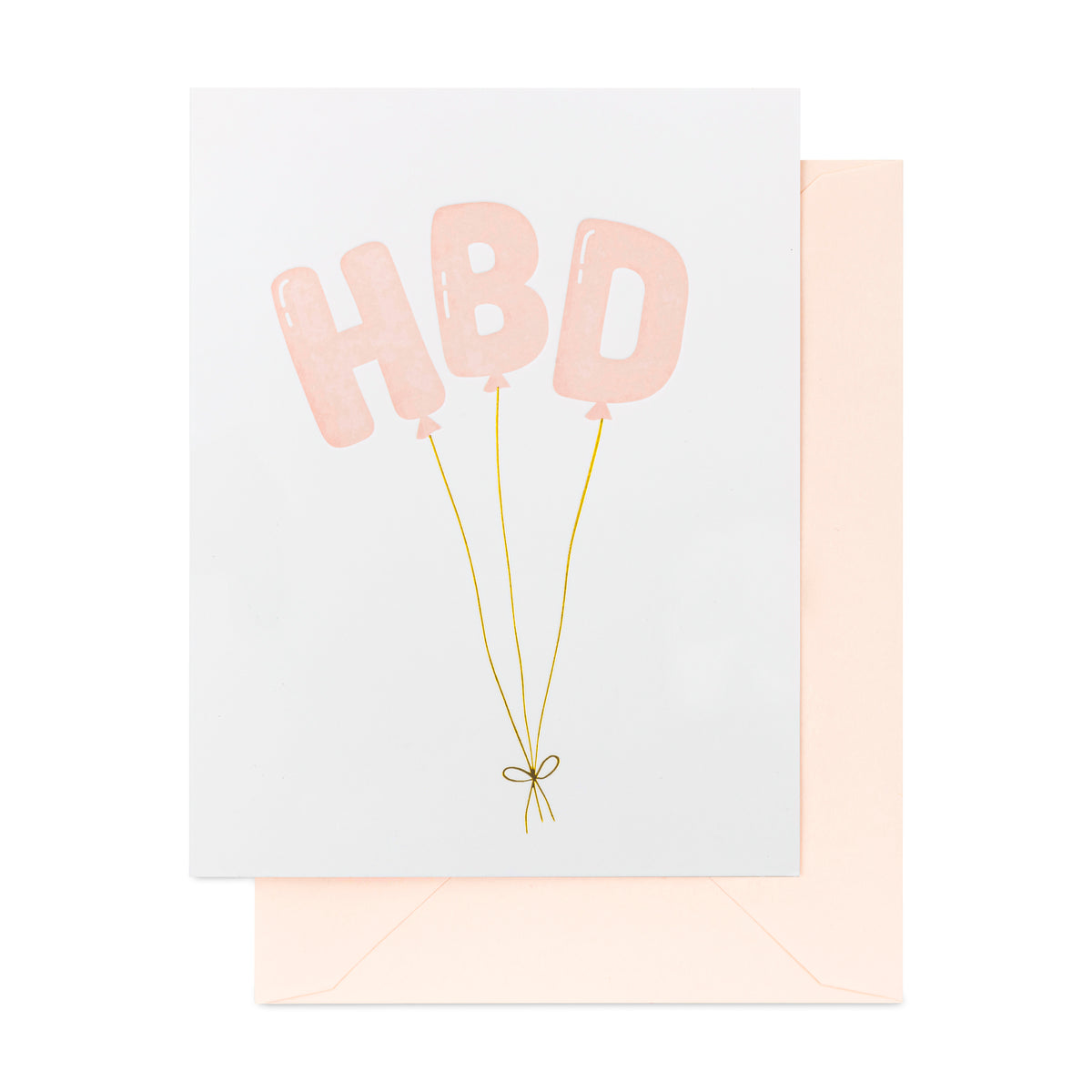 Pink HBD balloons with gold foil
