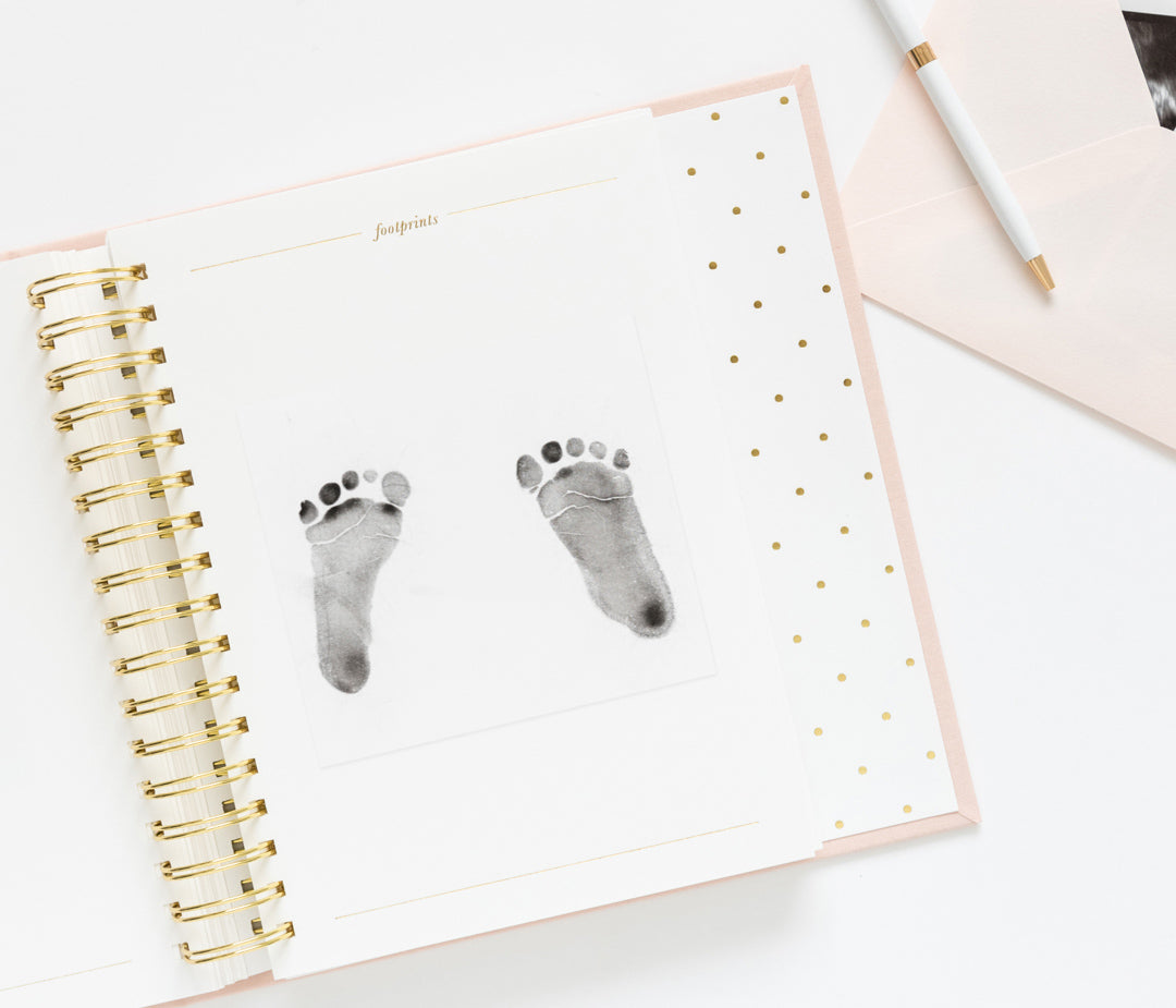 Interior of Baby Book - Baby's Footprints