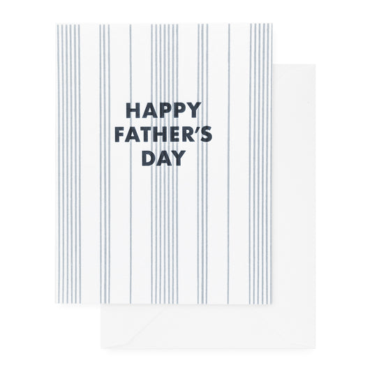 blue and white stripe father's day card