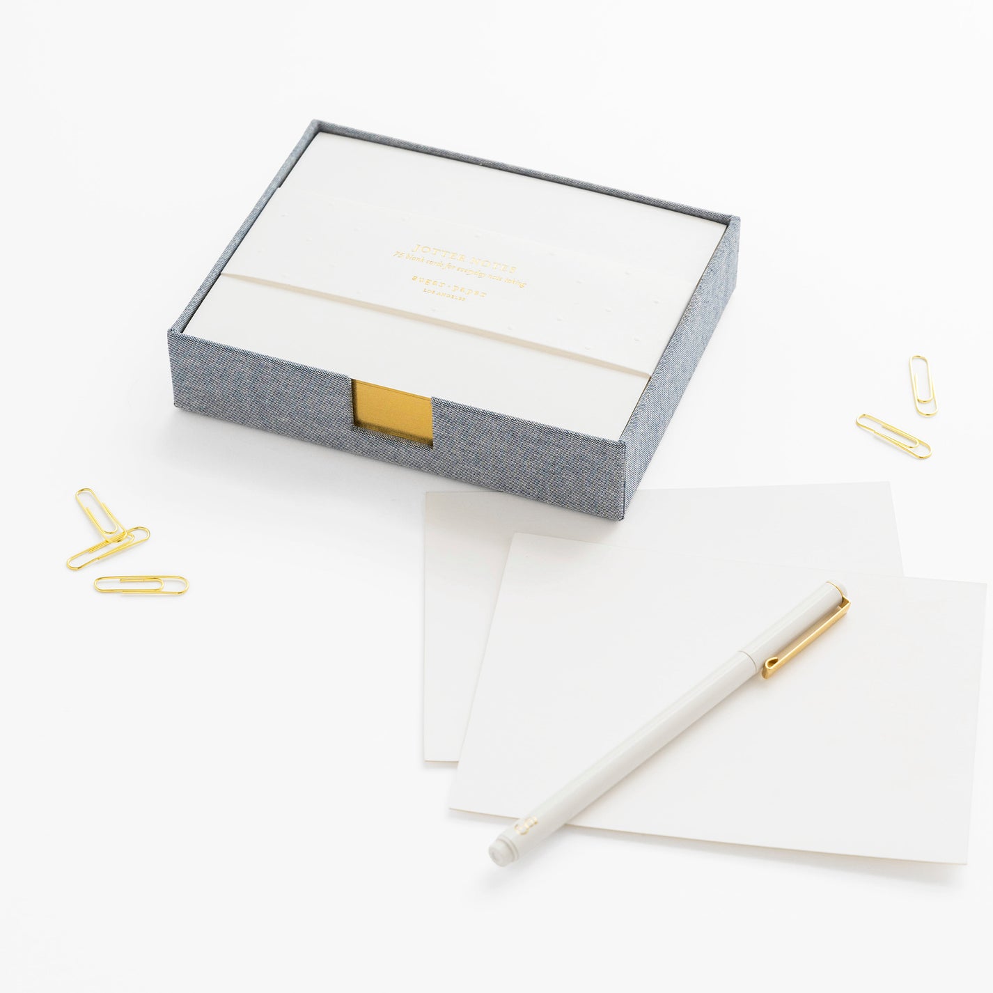 Desk Jotter, Chambray Sugar Paper