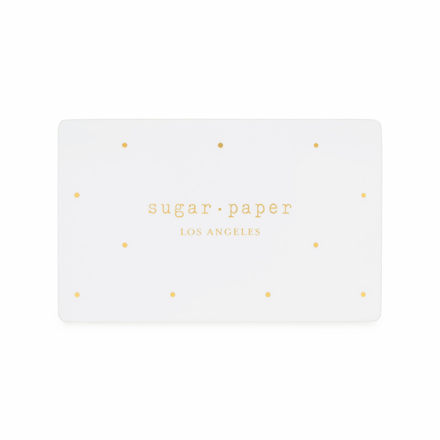 White with gold polka dots gift card